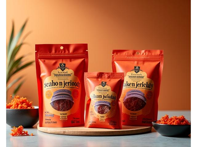 다양한 맛의 프리미엄 해산물 육포가 포장된 모습