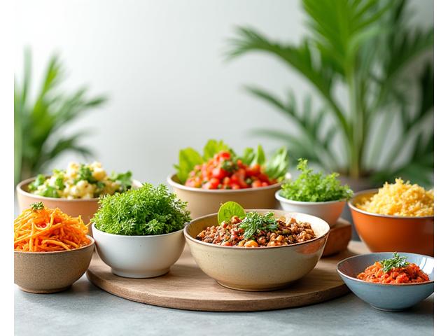 다양한 건강식 비건 한식 즉석식품