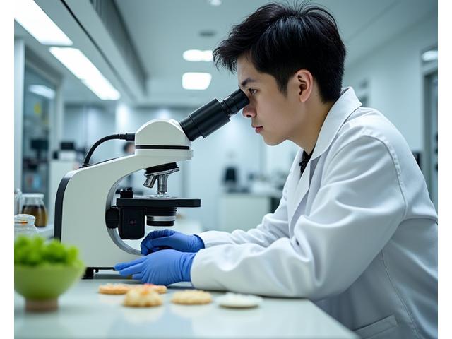 첨단 연구실에서 비건 식품을 연구하는 과학자들